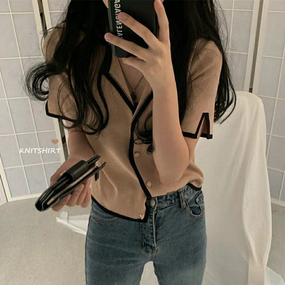 Knit brown shirt
